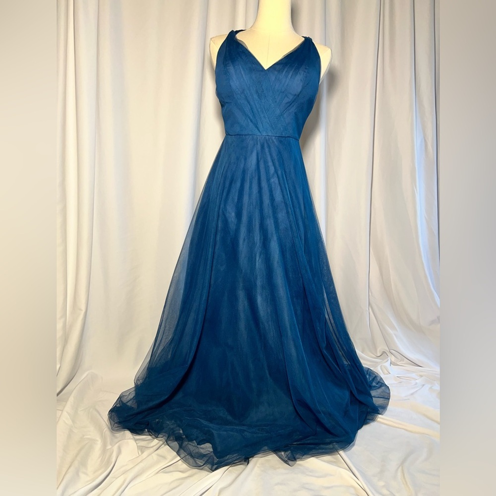 Anthropologie Hitherto Zaria Saphire Dress | 6 - Picture 8 of 16